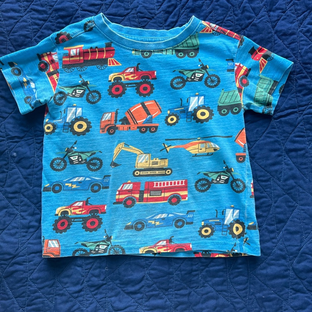 Anko 4T Kids Construction Vehicle T-Shirt - Blue